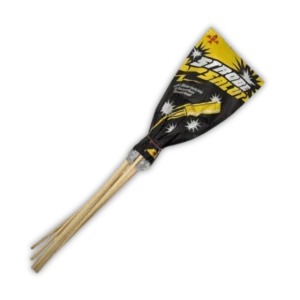 ABA Strobe Salut – 10er Set Raketen mit weißem Strobe-Aufstieg und Titanblitz-Salut.