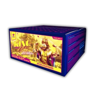 Albert King of Bling F2 – 100-Schuss-Verbundfeuerwerk von Funke mit Titangold-, Brokat- und Corolla-Effekten, 25 mm Kaliber