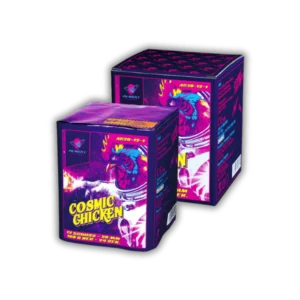 Batterie Albert Feuerwerksbatterie mit goldenen Weiden, Brokatkronen, bunten Sternen und Stroboskop-Effekten