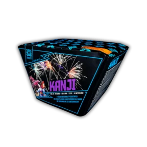 Argento Kanji F2 – Fächerbatterie mit Brokat- und bunten Sternen, Verwandlung zu Silbercrackern im Z-Fächer