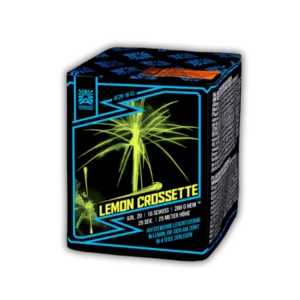 Batterie Argento AC20-16-CL Lemon Crossette Feuerwerksbatterie 16 Schuss 20mm mit Lemon-Leuchtsternen und Crossette-Effekt