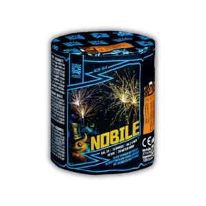 Batterie Argento Nobile AC20-10-4 Feuerwerksbatterie 10 Schuss 20mm mit blauen Päonien, roten Blinksternen und Corollaweiden mit grünen Blinksternen