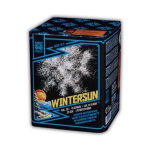 Batterie Argento Wintersun AC20-16-2 Feuerwerksbatterie 16 Schuss 20mm mit blauen und roten Sternbuketts sowie Silbercracker-Effekten