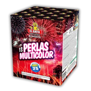 Batterie Perlas Multicolor 1 Sek Feuerwerksbatterie 25 Schuss mit bunten Effekten und starkem Finale