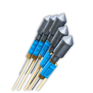 El Gato Volador de Trueno No. 7 – 5 Salutraketen aus Spanien mit dumpfem Knall, Kategorie F3.