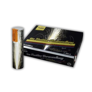 Funke 4m Fontäne Verwandlung T1 – raucharme Nitrozellulose-Fontäne, Verwandlung von Blau/Gold zu Rot/Silber, 4 m Effekthöhe