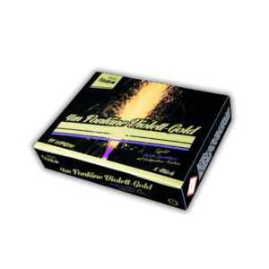 Funke 4m Fontäne Violett-Gold T1 – raucharme Nitrozellulose-Fontäne mit violetter Basis und Goldfunken, 4 m Effekthöhe