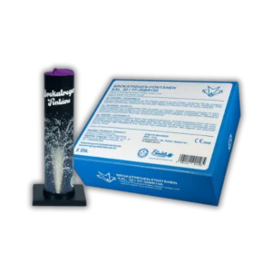 Funke Brokat-Fontäne mit blauen Sternen – Goldfäden mit blauen Sternen, 30 mm, 15–20 s, 80 g NEM, F2, ADR 1.4G, 5er Schachtel.