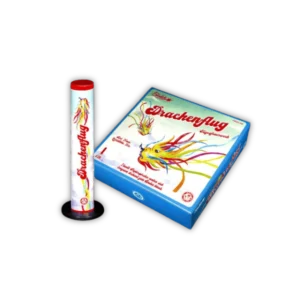 Funke Drachenflug – Tagesfeuerwerk-Bombettenrohr 25 mm mit zwei bunten, rotierenden Papierspiralen, ca. 6 g NEM, F2.
