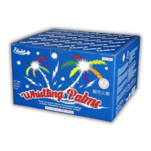 Verbundfeuerwerk Funke Whistling Palms FC21-100-1 100 Schuss 21mm mit silbernen Kreischwirbeln und bunten Palmeffekten