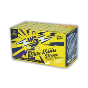 Batterie Iskra 50 Schuss Feuerwerksbatterie 18mm mit bunten Leuchtspuren und Titanium-Salut-Effekten