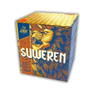 Iskra Suweren – F3 Feuerwerksbatterie, 25 Schuss, 48 mm Kaliber, XXL-Effekte mit Dahlien, Brokatkronen, Palmen und Weiden, ca. 57 Sekunden