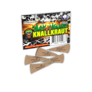 Lesli Knallkraut – 6er Pack Knistertüten, Crackling-Effekt mit grünen Leuchtsternen, Jugendfeuerwerk für Silvester.