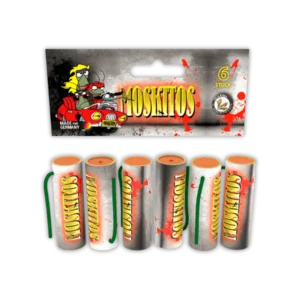 Lesli Moskitos – 6er Pack, schriller Pfeifton, Aufstieg bis ca. 15 m, Schachtel mit 24×6 Stück.
