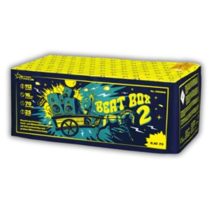 Batterie Startrade Beatbox 2 Feuerwerksbatterie 16mm mit Gold- und Blinkeffekten sowie Silbercracker-Finale