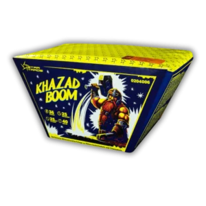 Startrade Khazad BOOM F2 – Fächerbatterie mit gefächertem Silberschweif, Silbercrackerbuketts, Silberpalmen und Titansaluts