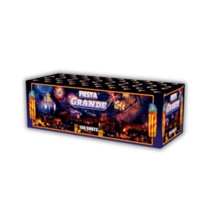 El Gato Fiesta Grande – 100 Schuss Verbundfeuerwerk mit kräftigen Zerlegern und prachtvollen spanischen Goldeffekten