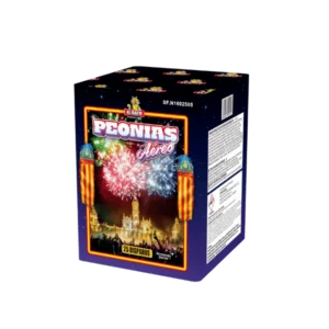 El Gato Peonias Multi Colora Aéro – Spanische Cake-Batterie mit farbenprächtigen Buketts in Rot, Blau, Grün und Gold