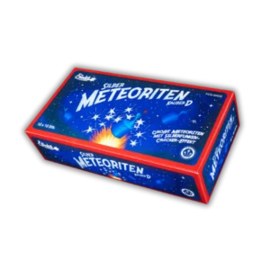 Funke Silber Meteoriten Kaliber D F2 – Extragroße Meteoriten (16mm Kaliber) mit intensivem Silberfunken-Aufstieg und massivem Silberfunken-Cracker-Effekt.