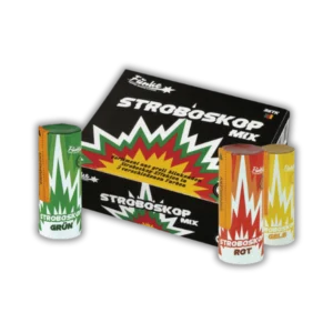 Funke Stroboskop Mix 3er T1 Stroboskop-Sortiment (Rot, Grün, Gelb) mit 60 Sekunden extrem hellem Blinklicht.