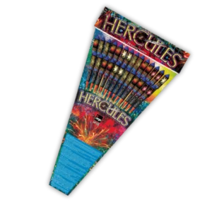 Jorge Hercules Raketenset JR56 – 26 Silvester-Raketen mit Goldglitter, Brocade, Crackling und Red Waves Effekten