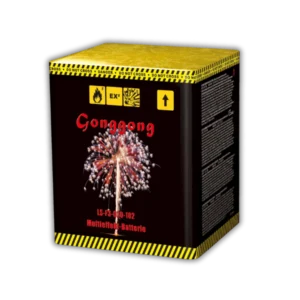 Lonestar Gonggong F3 Batterie – 20 Schuss mit Brocade, farbigen Peonien, Popping Flower und Blinkern