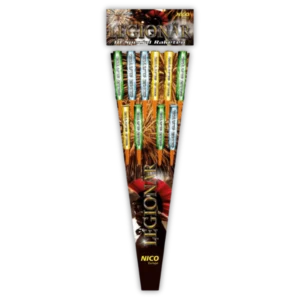 Nico Legionäre Raketen – 10 Spezial-Raketen mit grünem, goldenem oder silbernem Glittereffekt