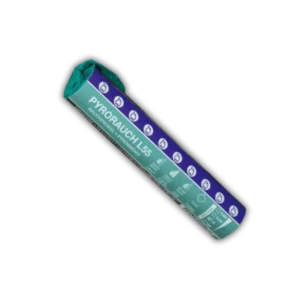 Pyroweb Pyrorauch L55 Türkis (T1) mit 60 Sekunden Brenndauer, 17 g NEM und sehr dichter, starker Rauchentwicklung.