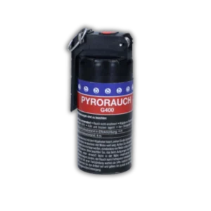 Pyroweb Rauchgranate G400 Rot (T1) mit Kipphebel-Zündung, 80 Sekunden Brenndauer und dichter Rauchentwicklung.