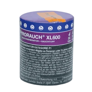 Pyroweb XL600 Pyrorauch Purpur (T1) mit 60 Sekunden Brenndauer, 231 g NEM und sehr dichter, starker Rauchentwicklung.