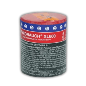 Pyroweb XL600 Pyrorauch Rot (T1) mit 60 Sekunden Brenndauer und sehr dichter, starker Rauchentwicklung.