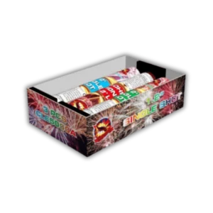 SR Pyro Single Shot Sortiment 2 (30mm Kaliber, 3er-Pack) mit Goldpalmen, Brokatkronen, Blinkern und kräftigem Zerleger.