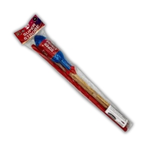 SR Pyro Super Strobe 70 mm Rakete mit massivem, lang stehendem Strobe-Bukett (Blinker) und Crackling-Zentrum.