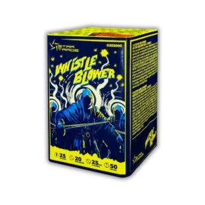 Startrade Whistle Monster 9 Schuss Batterie mit schrillen Silberpfeif-Effekten (20 mm Kaliber, 100 % plastikfrei).