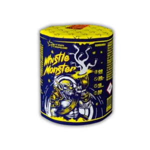 Startrade Whistle Monster 9 Schuss Batterie mit schrillen Silberpfeif-Effekten (20 mm Kaliber, 100 % plastikfrei).