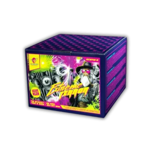 Albert Extreme Terror 2025 48 Schuss F2-Batterie (486g NEM) mit intensivem Sound, fetten Farben und wuchtigem Finale.