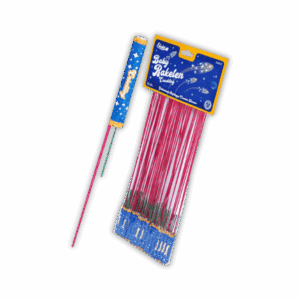 Funke Baby-Raketen Crackling F2 (50er Pack) mit Goldschweif-Aufstieg und kräftigen Cracker-Sternen.