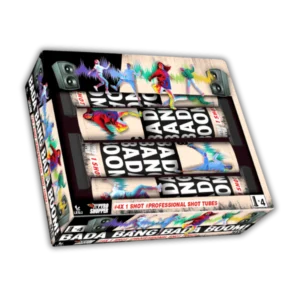 Lesli Bada Bang Bada Boom F2 Bombenrohre (4er Pack, 91g NEM) mit riesigen, lang stehenden Buketts und heftigem Abschuss.