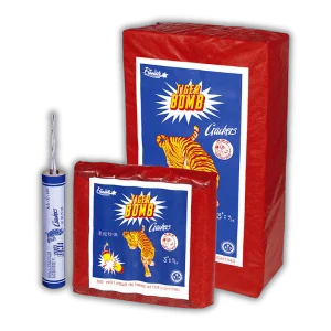 Funke Tiger Bomb A 6er-Päckchen, traditionelle China-Böller im Retro-Design mit Seidenpapier-Umhüllung.