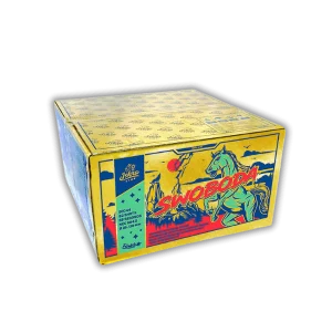 Iskra Swoboda Verbundfeuerwerk 82 Schuss, 25/30mm Kaliber Mix, kraftvolle Showbox mit 984g NEC.