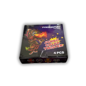 Pyrocentury Jumbo Color Twister 4er-Pack, F2 Bodenwirbel-Sortiment.
