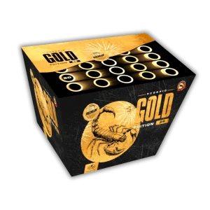SR Pyro Gold Edition Scorpio, 25-Schuss F3-Gold-Fächerbatterie mit 50mm Kaliber.