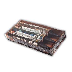 SR Pyro Fallout 3er-Set Bombenrohre, 38mm Kaliber, Kategorie F3 Profi-Single-Shots.