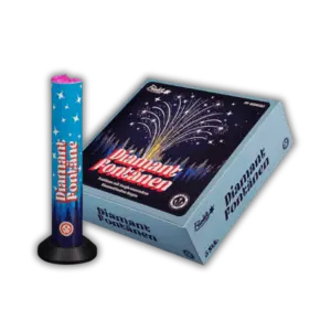 Funke Diamant Fontänen im 5er Pack mit langbrennendem Diamantfunken-Regen und hellen silbernen Titanfunken.
